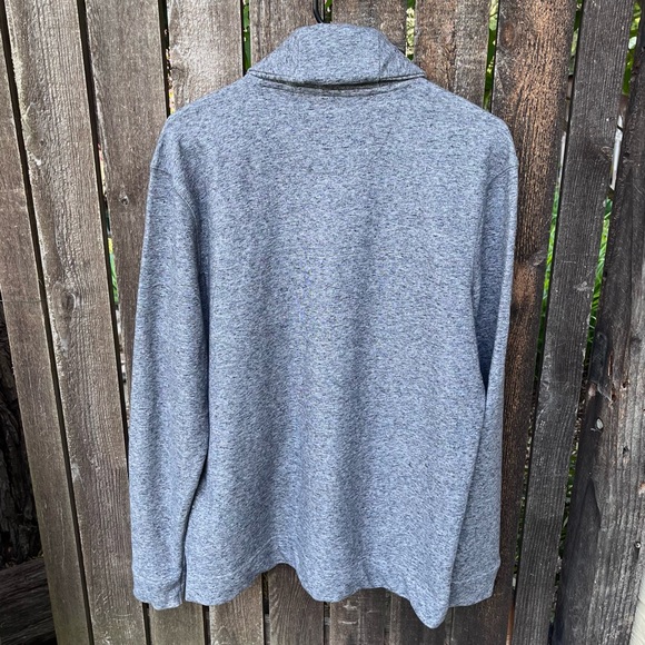 Tasso Elba Men’s Shawl Collar Terry Lined Button Cardigan In Heathered Gray Sz M - Picture 7 of 10